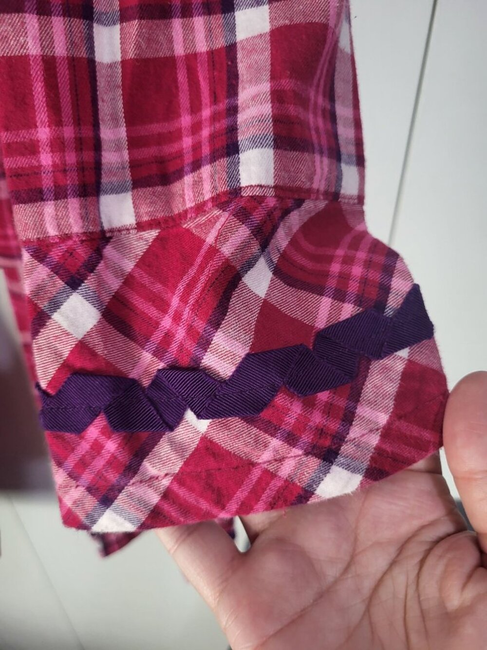 Victoria's Secret Womens S Two Piece Plaid Pajama Set Pink Purple y2k Lounge - Picture 2 of 11